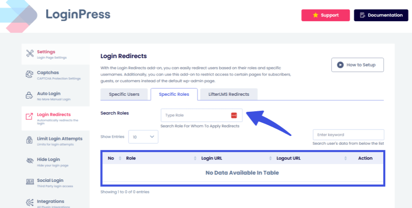 specific user redirect Specific user redirect option in loginpress