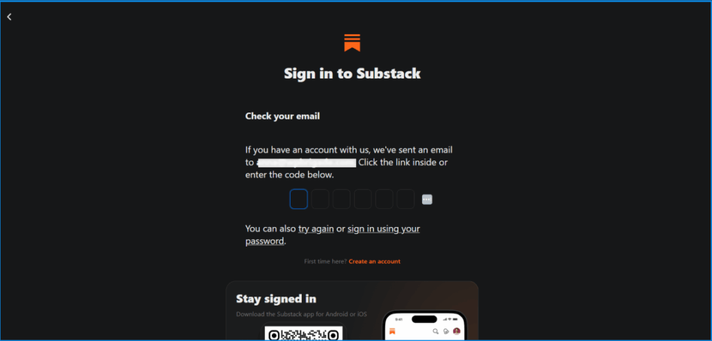 substack email login Email login example substack