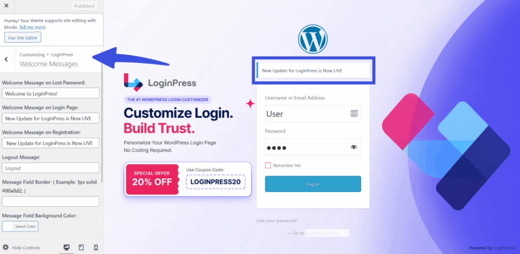 Add new updates notifications Add new updates notifications using custom messaging option