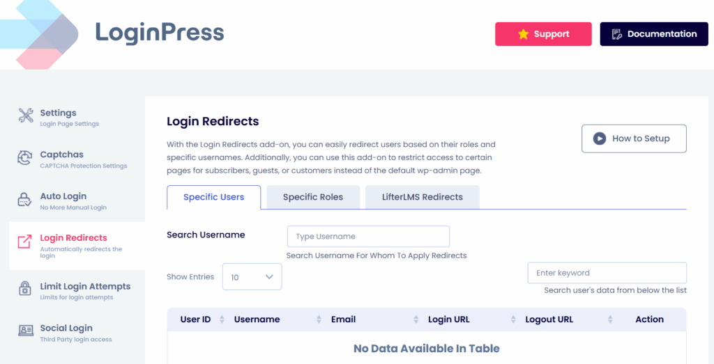 Login redirects dashboard loginpress Login redirects dashboard for redirect login page by user roles