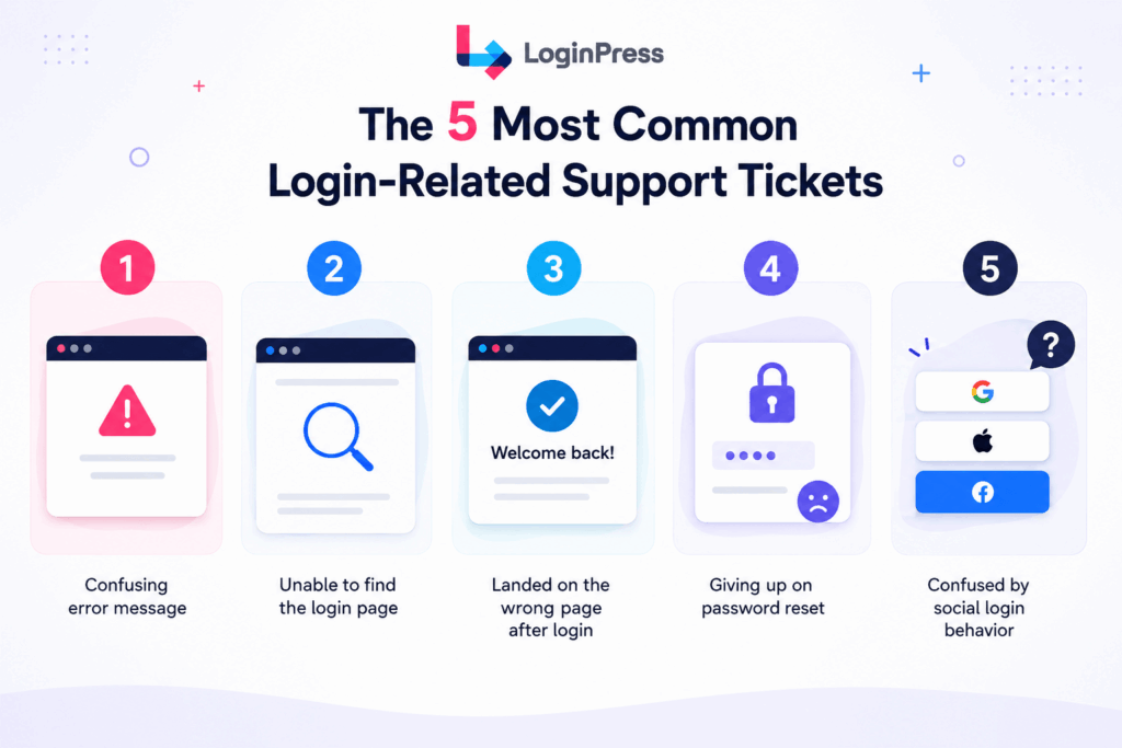 5 most common login related support tickets 5 most common login related support tickets