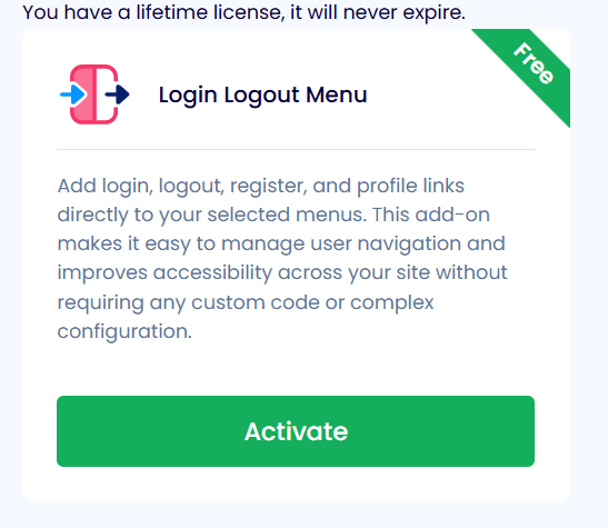 Login logout menu add on Login logout menu add on in loginpress