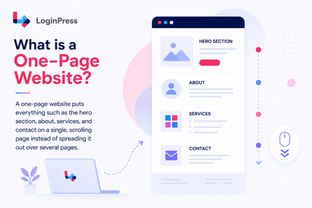 What is one page site What is one page website examples