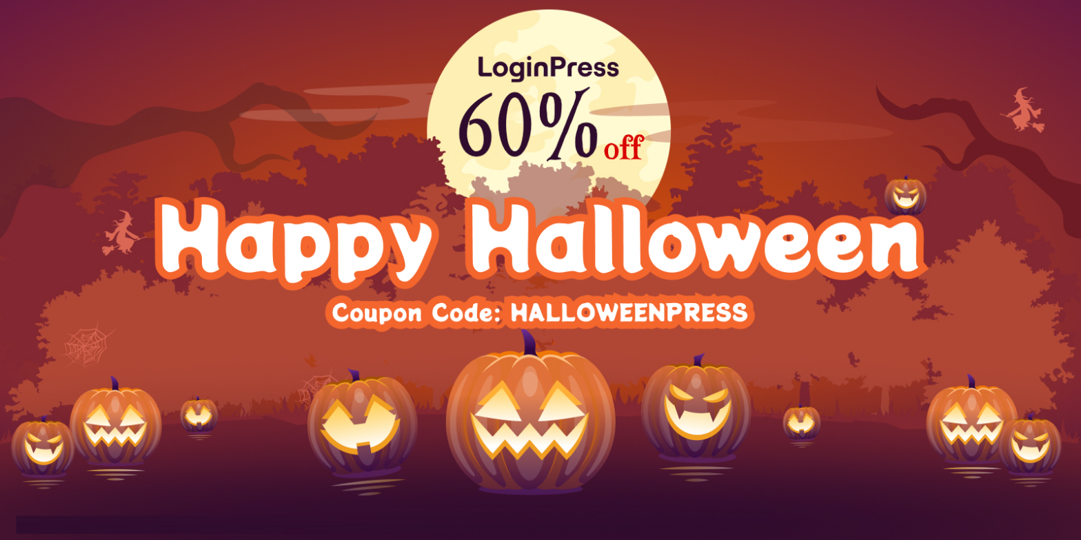 LoginPress Halloween Deal 60% Off with coupon HALLOWEENPRESS