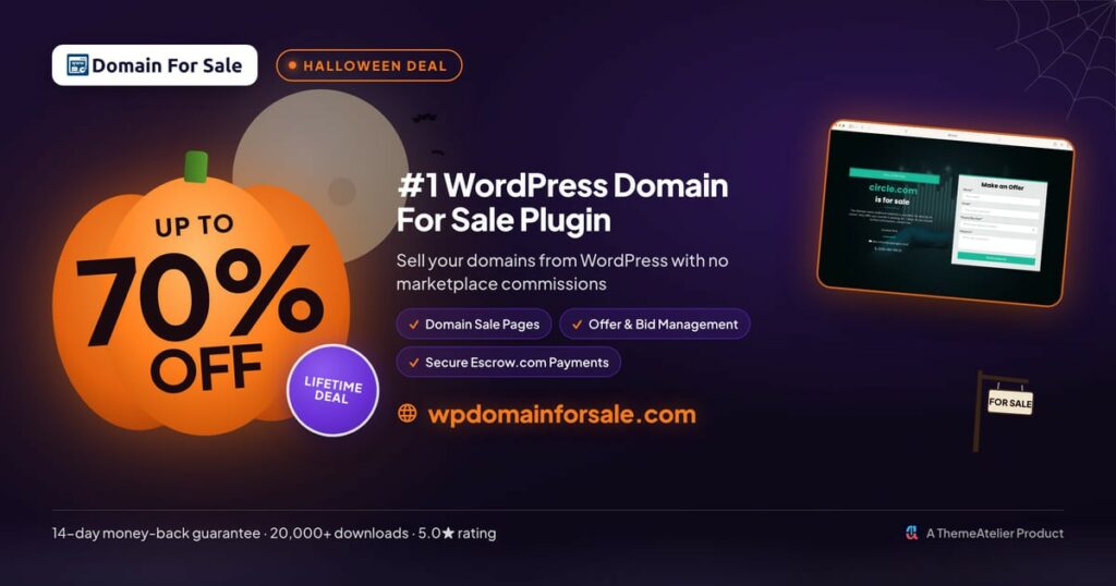 domain for sale halloween 2026 Domain For Sale Halloween Sale Banner