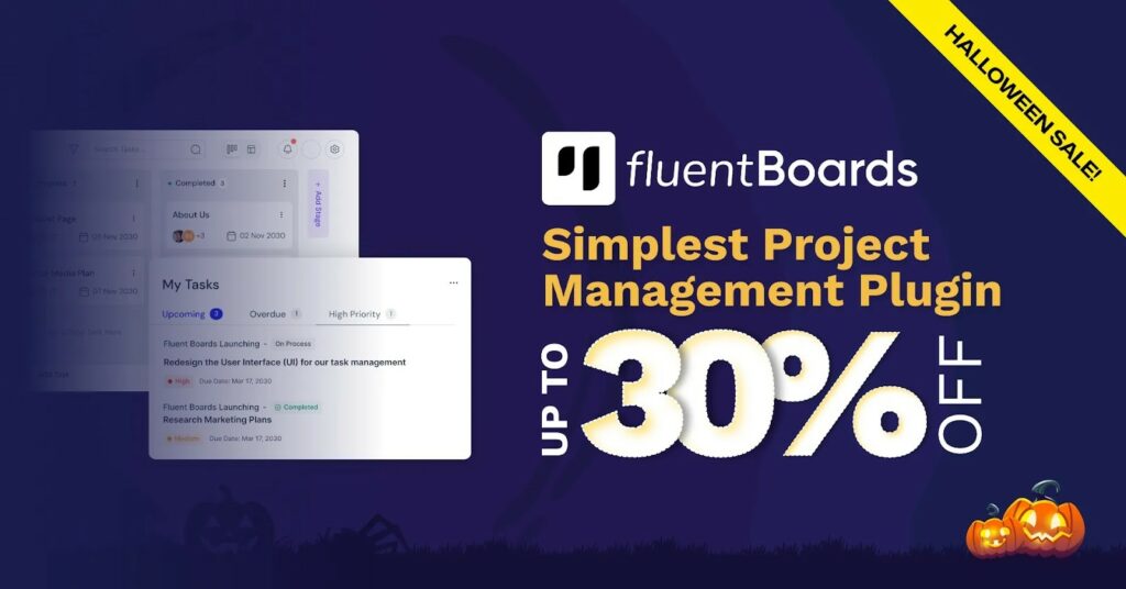 fluentboards halloween 2026 FluentBoards Halloween Sale Banner