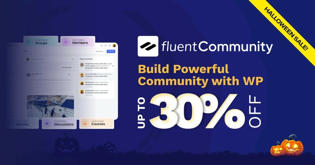 fluentcommunity halloween 2026 FluentCommunity Halloween Sale Banner