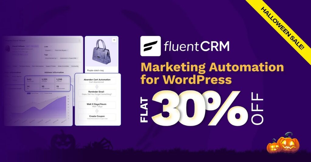 fluentcrm halloween 2026 FluentCRM Halloween Sale Banner