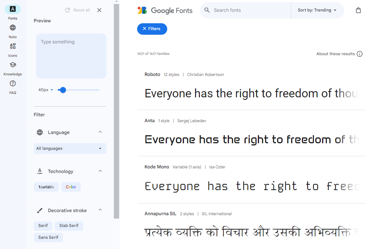 how to add google fonts to wordpress 01 google fonts website with the font directory and Google Fonts website with the font directory and search box