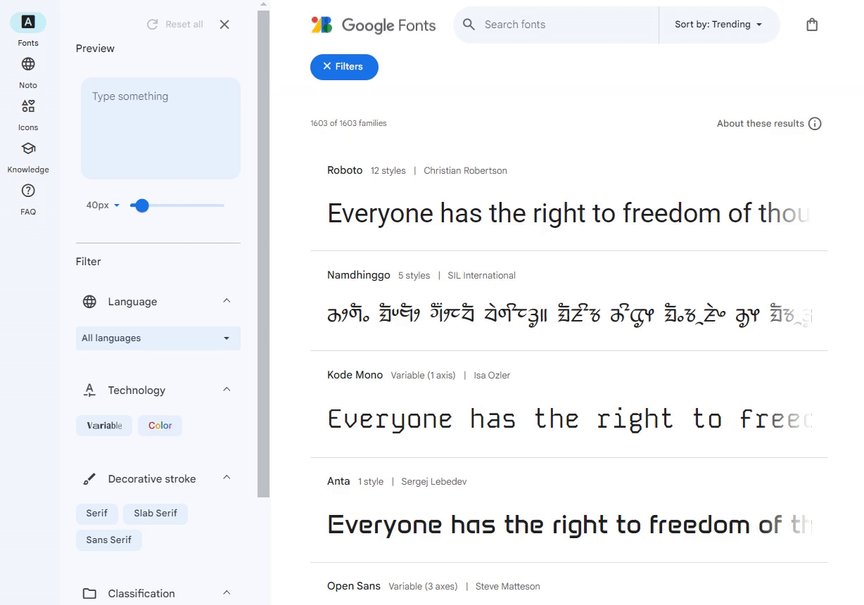 how to add google fonts to wordpress 06 animated demo of selecting a font and opening it Animated demo of selecting a font and opening its download page on Google Fonts