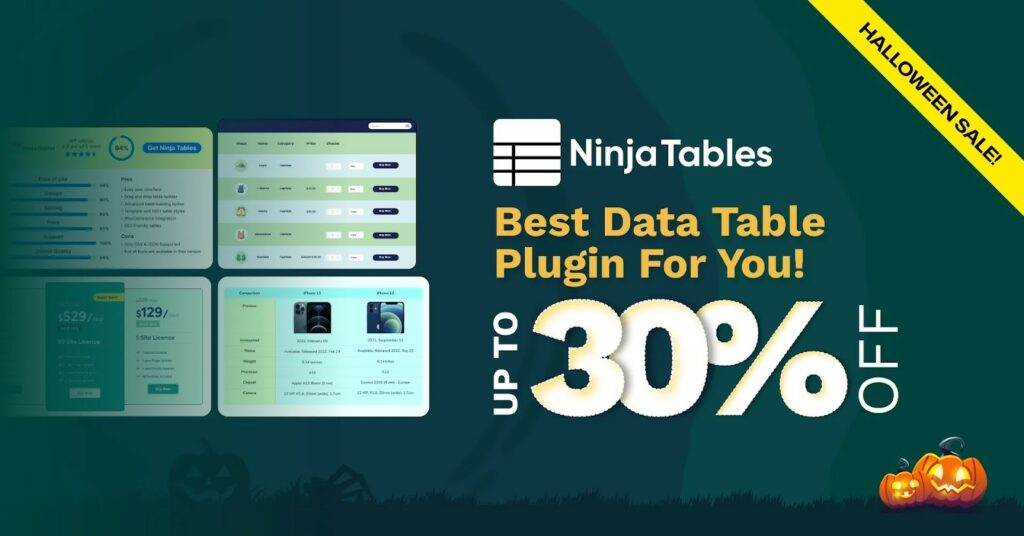 ninja tables halloween 2026 Ninja Tables Halloween Sale Banner