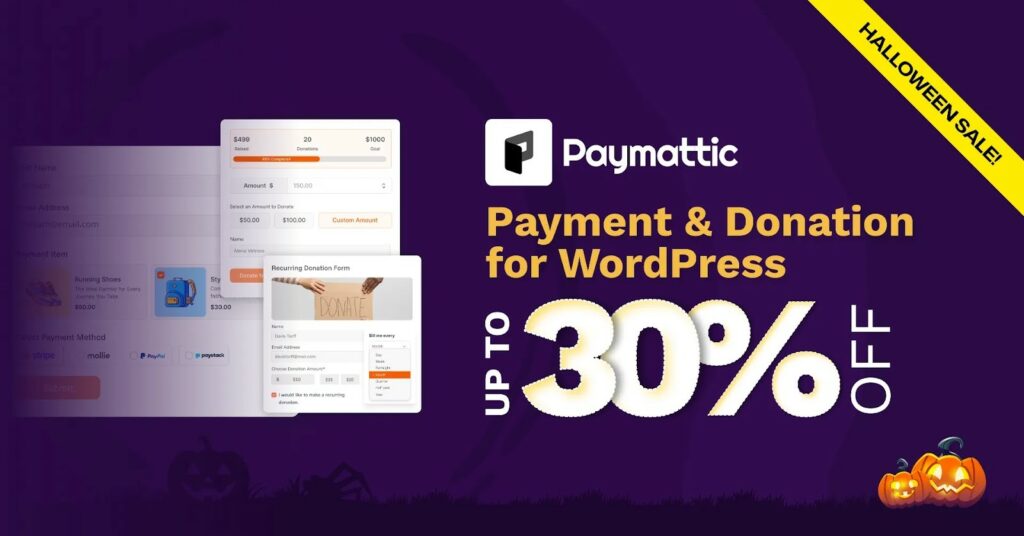 paymattic halloween 2026 Paymattic Halloween Sale Banner